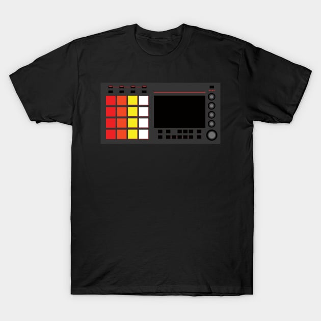 Dope Beat Machine Series #12 (Multicolored pads - No Text) T-Shirt by Steve Traxx (ProducerBeat.com)